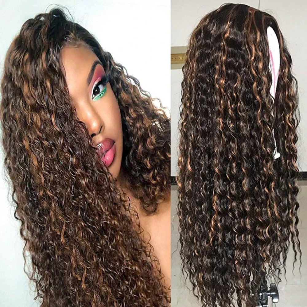 Wig - 26" Curly Wave Mixed Color